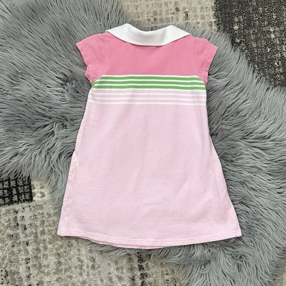 Gymboree Tip Toe‎ Tulips Cotton Pique Polo Style Short Sleeved Dress Size 4T